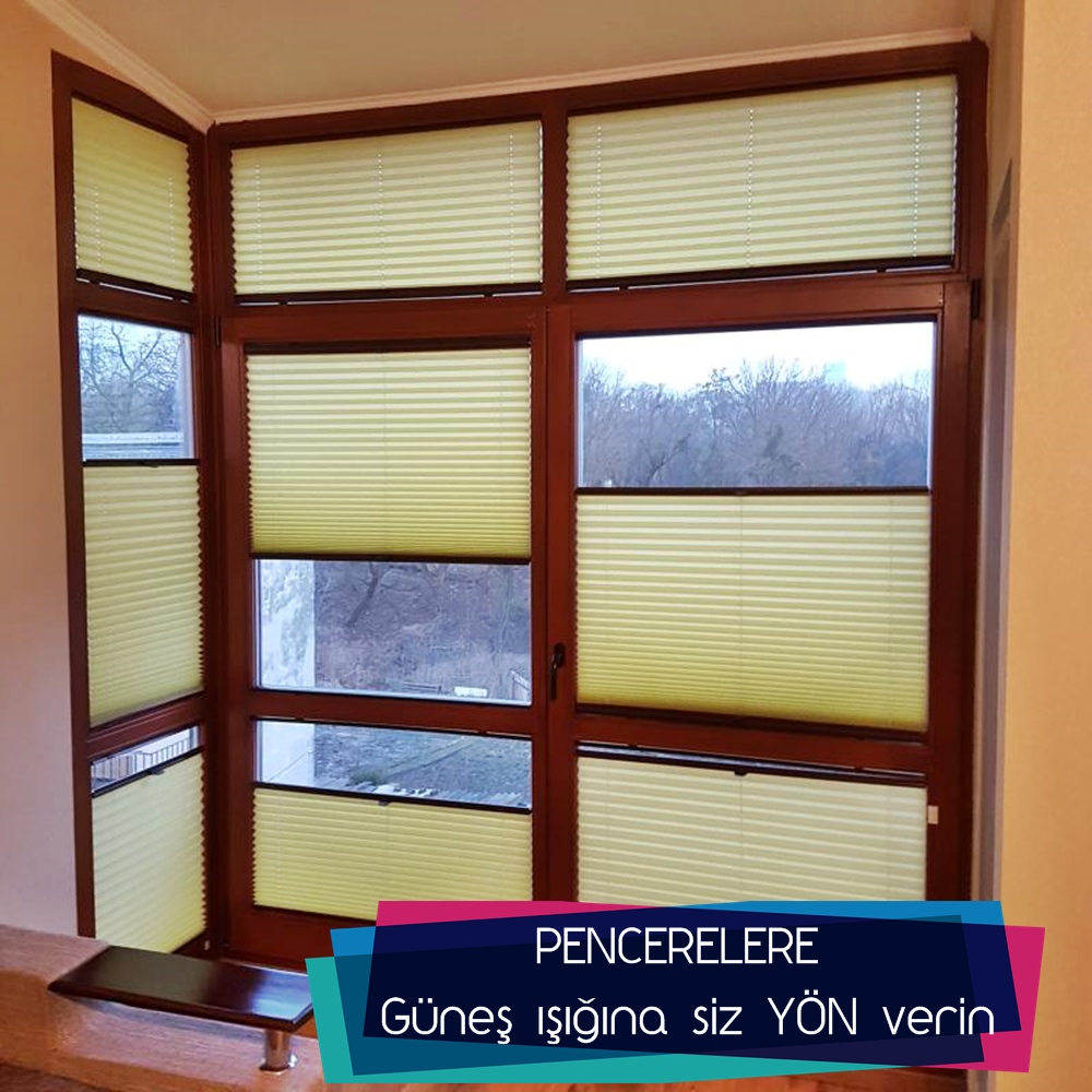 Yeni sistem cam balkon perdesi plise perde